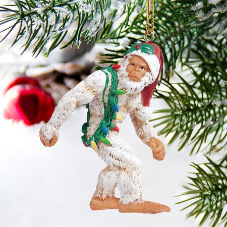 Design Toscano Bigfoot the Abominable Snowman Yeti Holiday Ornament QS583084